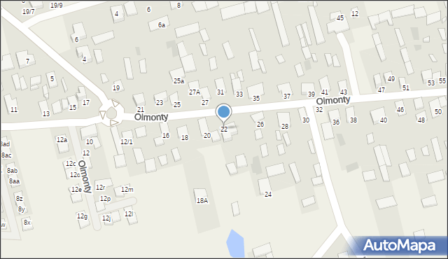Olmonty, Olmonty, 22, mapa Olmonty