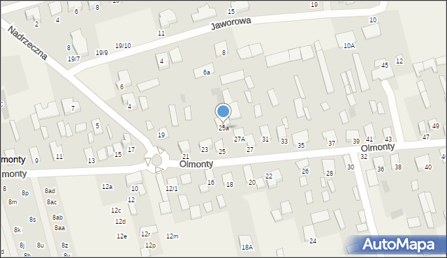 Olmonty, Olmonty, 25a, mapa Olmonty