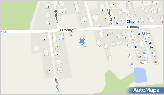 Olmonty, Olmonty, 2w, mapa Olmonty