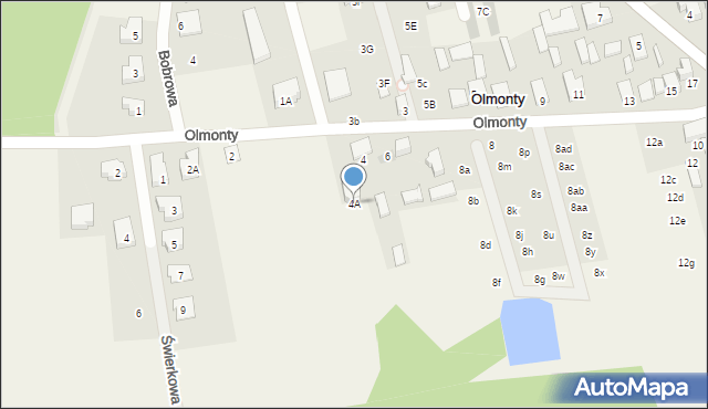 Olmonty, Olmonty, 4A, mapa Olmonty