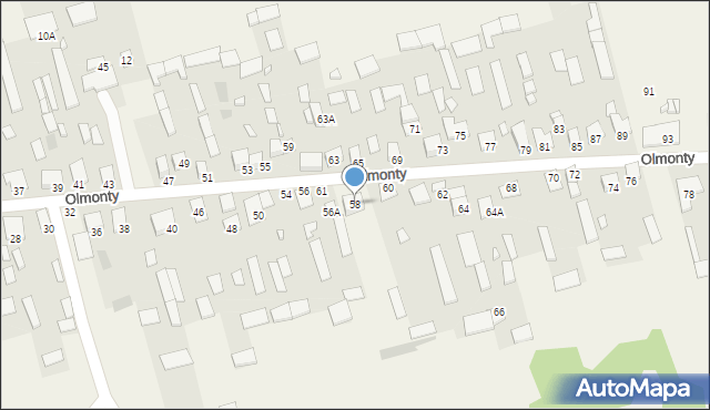 Olmonty, Olmonty, 58, mapa Olmonty