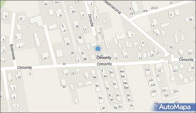 Olmonty, Olmonty, 5a, mapa Olmonty