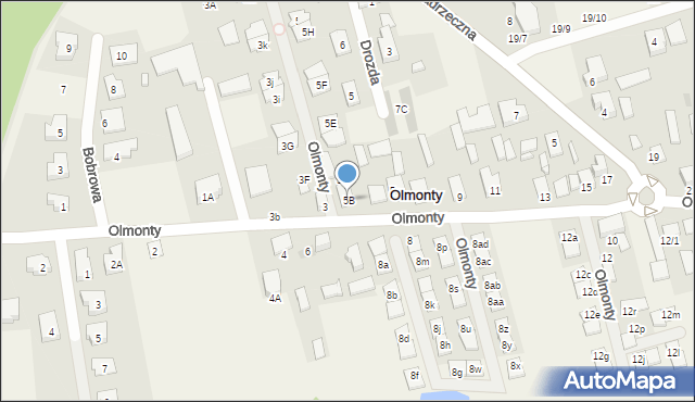 Olmonty, Olmonty, 5B, mapa Olmonty