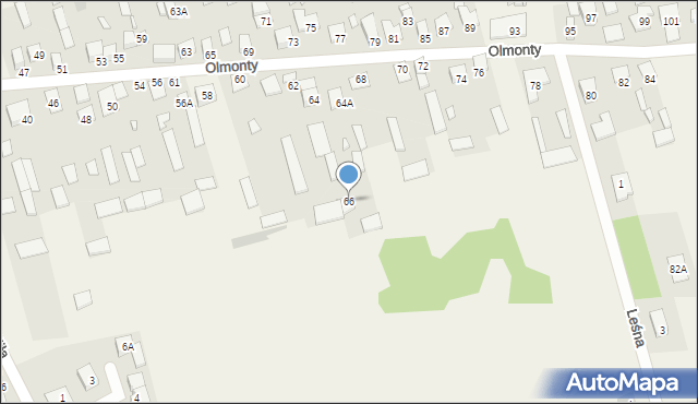 Olmonty, Olmonty, 66, mapa Olmonty