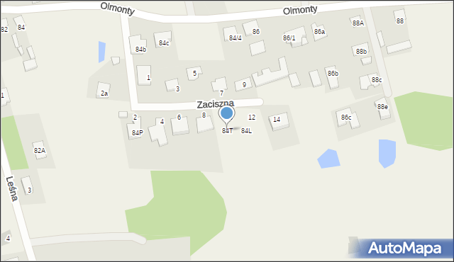 Olmonty, Olmonty, 84T, mapa Olmonty