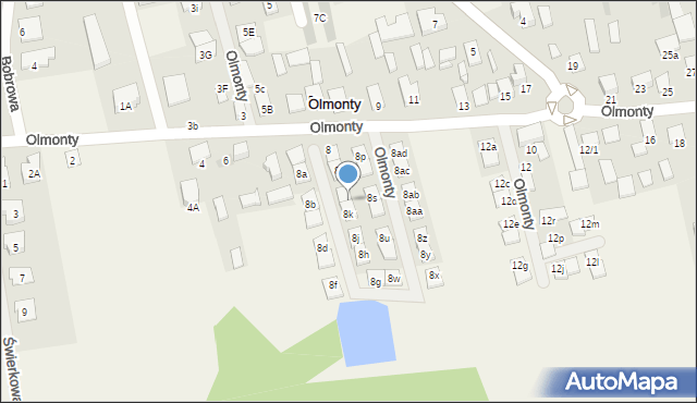 Olmonty, Olmonty, 8l, mapa Olmonty