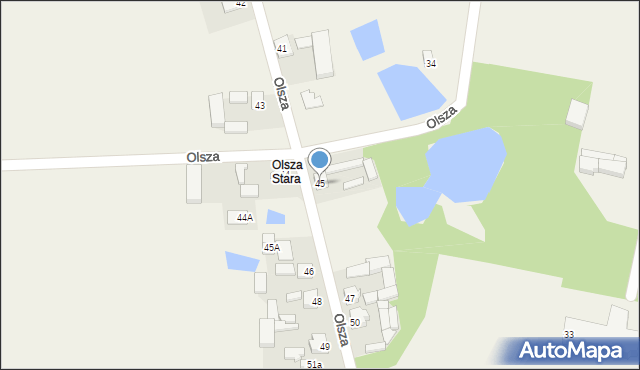 Olsza, Olsza, 45, mapa Olsza