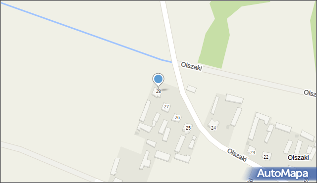 Olszaki, Olszaki, 28, mapa Olszaki