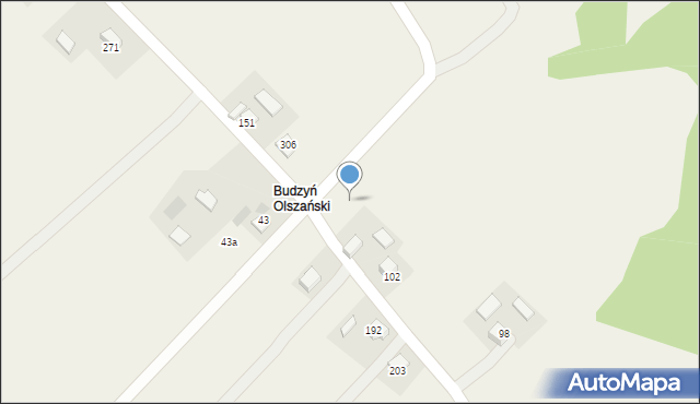 Olszana, Olszana, 323, mapa Olszana