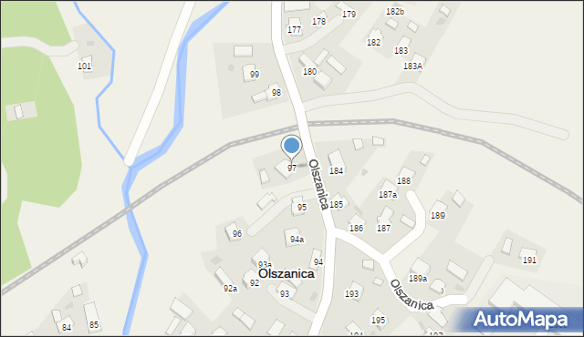 Olszanica, Olszanica, 97, mapa Olszanica