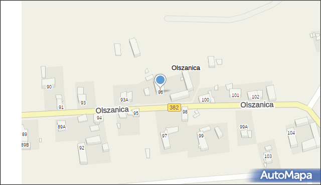 Olszanica, Olszanica, 96, mapa Olszanica