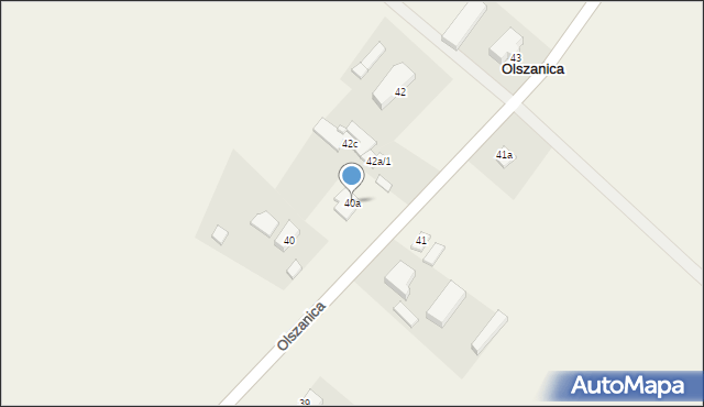 Olszanica, Olszanica, 40a, mapa Olszanica