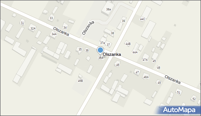 Olszanka, Olszanka, 36A, mapa Olszanka