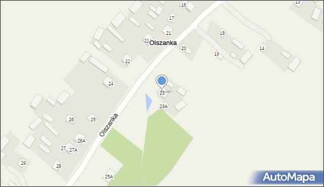 Olszanka, Olszanka, 23, mapa Olszanka