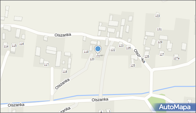 Olszanka, Olszanka, 121, mapa Olszanka