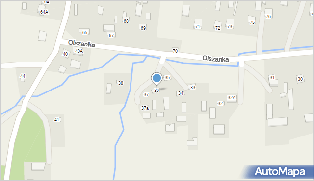 Olszanka, Olszanka, 36, mapa Olszanka