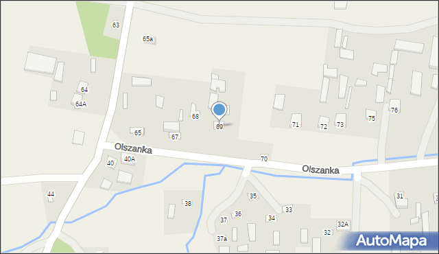 Olszanka, Olszanka, 69, mapa Olszanka