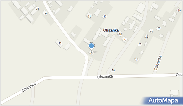 Olszanka, Olszanka, 29, mapa Olszanka