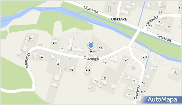 Olszanka, Olszanka, 25, mapa Olszanka