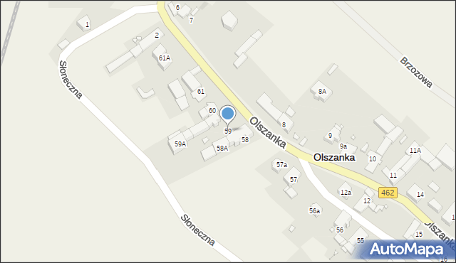 Olszanka, Olszanka, 59, mapa Olszanka