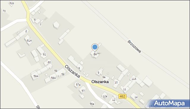 Olszanka, Olszanka, 8A, mapa Olszanka