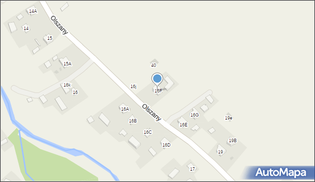 Olszany, Olszany, 16F, mapa Olszany