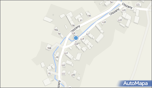 Olszany, Olszany, 114, mapa Olszany