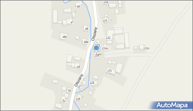 Olszany, Olszany, 129, mapa Olszany