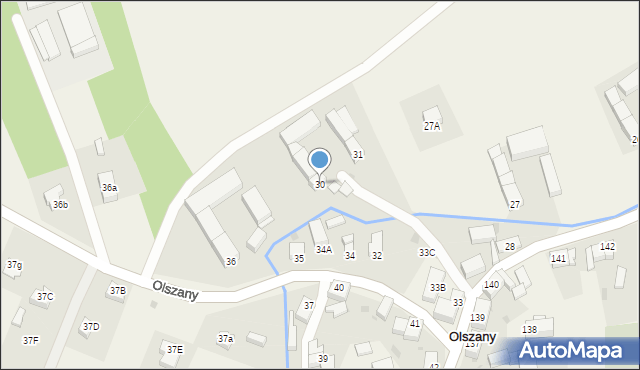 Olszany, Olszany, 30, mapa Olszany