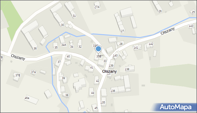 Olszany, Olszany, 33B, mapa Olszany