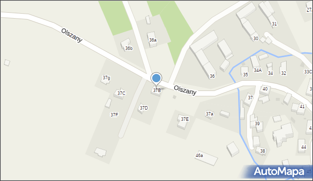 Olszany, Olszany, 37B, mapa Olszany