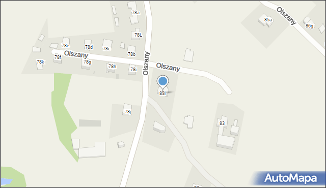 Olszany, Olszany, 83i, mapa Olszany