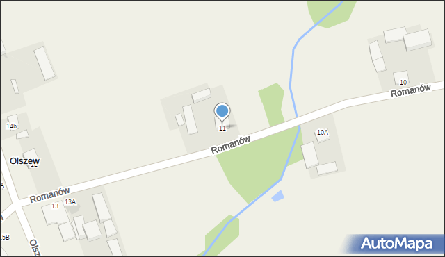 Olszew, Olszew, 11, mapa Olszew