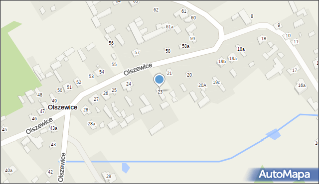 Olszewice, Olszewice, 23, mapa Olszewice