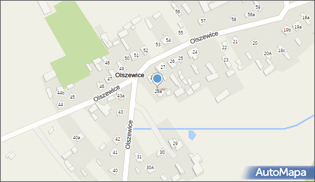 Olszewice, Olszewice, 28a, mapa Olszewice