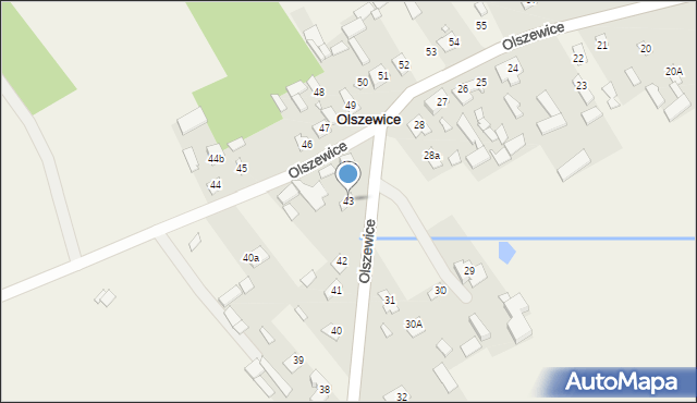 Olszewice, Olszewice, 43, mapa Olszewice