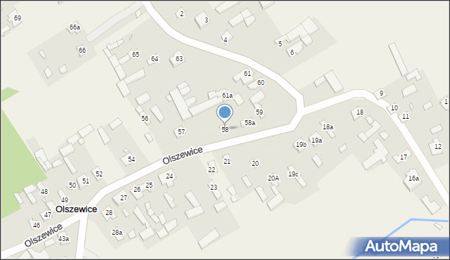 Olszewice, Olszewice, 58, mapa Olszewice