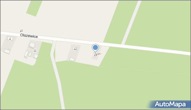 Olszewice, Olszewice, 13, mapa Olszewice