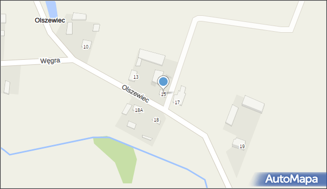 Olszewiec, Olszewiec, 15, mapa Olszewiec