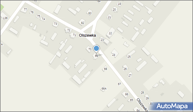 Olszewka, Olszewka, 69, mapa Olszewka