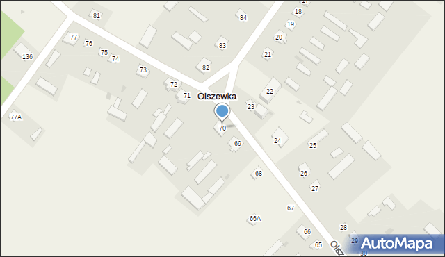 Olszewka, Olszewka, 70, mapa Olszewka