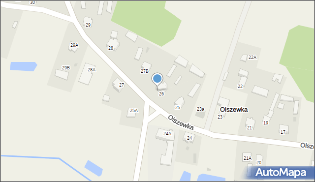 Olszewka, Olszewka, 26A, mapa Olszewka