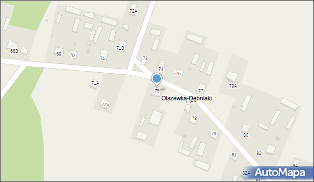 Olszewka, Olszewka, 75, mapa Olszewka