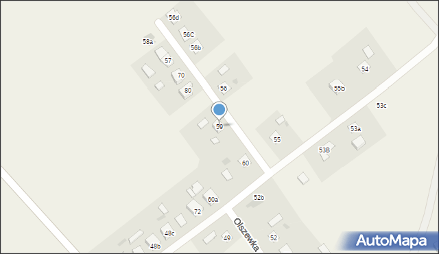 Olszewka, Olszewka, 59, mapa Olszewka