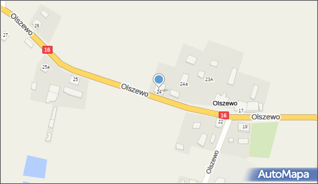 Olszewo, Olszewo, 24, mapa Olszewo