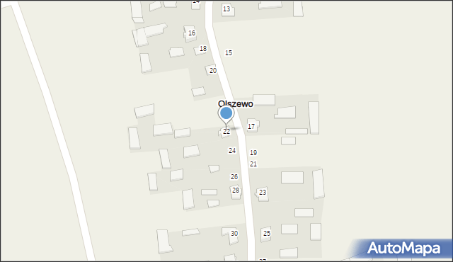 Olszewo, Olszewo, 22, mapa Olszewo