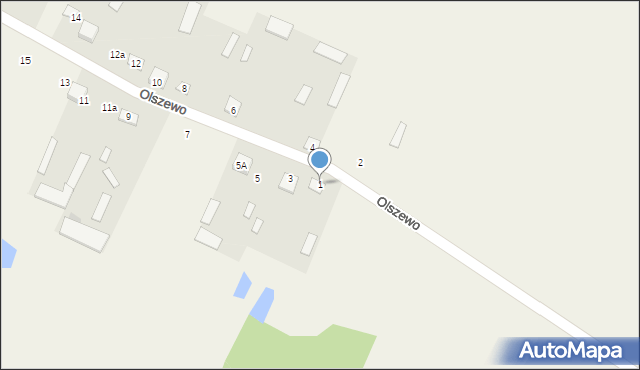 Olszewo, Olszewo, 1, mapa Olszewo