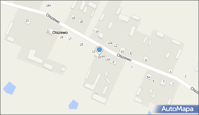 Olszewo, Olszewo, 11, mapa Olszewo