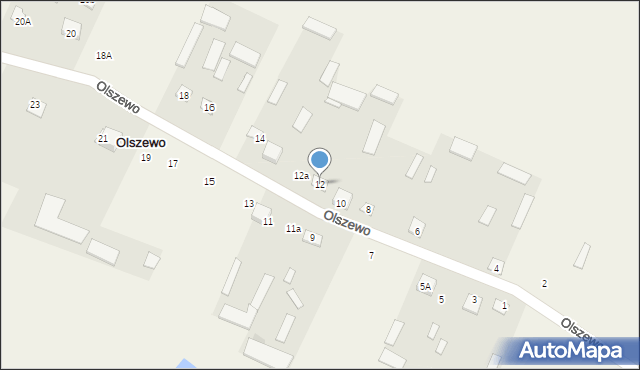 Olszewo, Olszewo, 12, mapa Olszewo