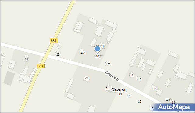 Olszewo, Olszewo, 20, mapa Olszewo